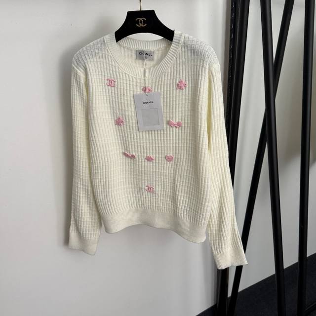 Style No. 20256943 Chanel* New Pink Bow and Heart Decorated Pullover Long-Sleeve