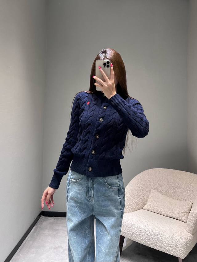 Ralph Laur** 2025Fw Fall/Winter New Arrival Collection * V-neck Cable Knit Cardi