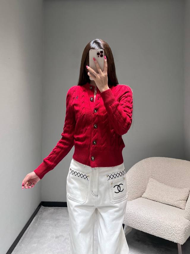 Ralph Laur** 2025Fw Fall/Winter New Arrival Collection * V-neck Cable Knit Cardi