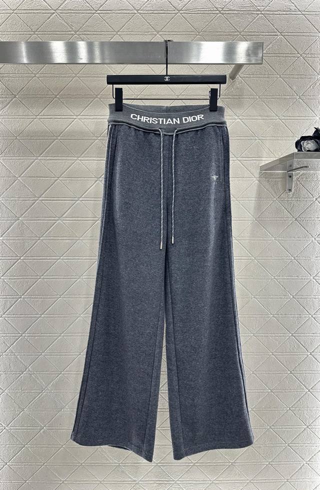 Dio*2025 New Arrival High-Waisted Drawstring Wide-Leg Pants Custom Yb Imported r