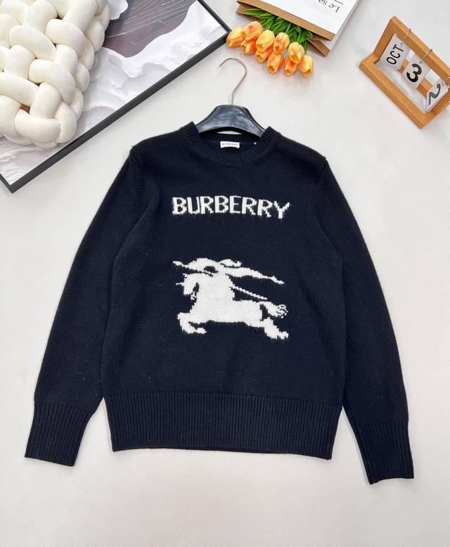 Burberry Equestrian Logo Crew Neck Wool Sweater. Originally purchased by for 10,