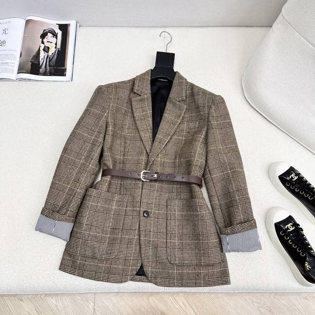 Hot Selling Item Recommendation: Ce 25Ss Autumn/Winter Newest Retro Plaid Wool S