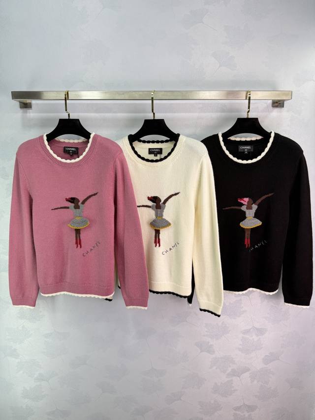 Ch*25 Early Autumn New Ballet Dancer Knit Sweater, made of soft and skin-friendl