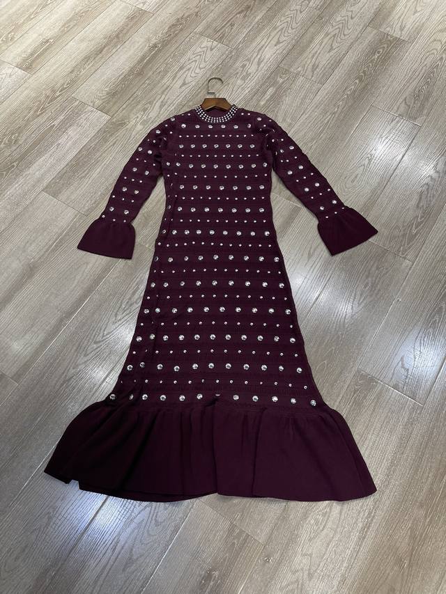 New Studded Flared Sleeve Dress Sml Ddd