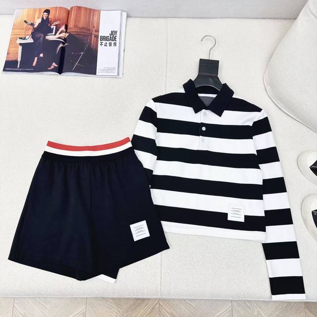 Casual Sporty Style Tb 25Ss Early Autumn Newest Fashionable Casual Set Striped L