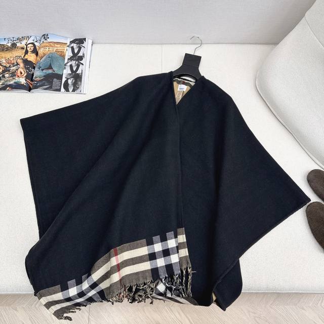 Exclusive First Release Bur 25Ss Autumn/Winter Newest Classic Pattern Wool Shawl