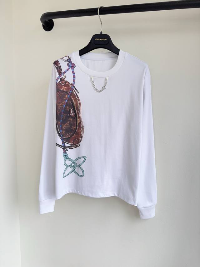 Louis Vuitton Fall/Winter 2025 New Printed Pattern Metal Chain Sweatshirt is now
