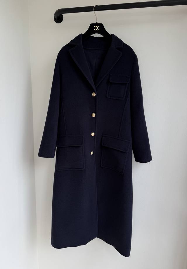 Chan25 Autumn/Winter New Custom-Made High-End Wool Coat - Handmade with Swiss Ja