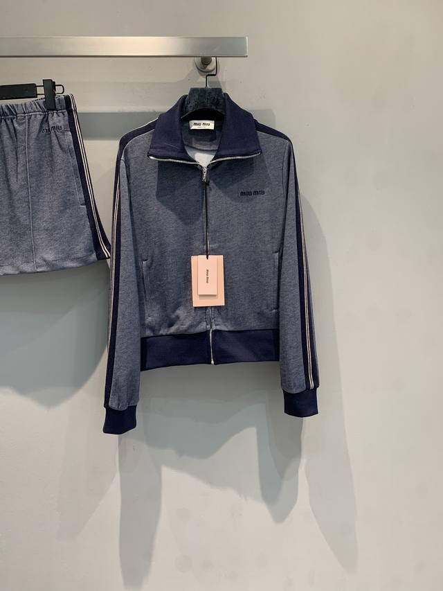 New Arrival! Piupi 2025 Autumn/Winter New Color-Blocked Webbing Collar Zipper Ja