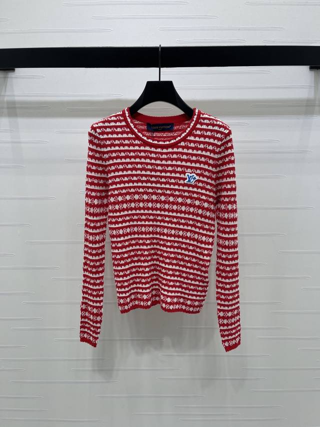 New Arrival! High-end Louis Vuitton 2025 Early Autumn Collection! Striped Crew N