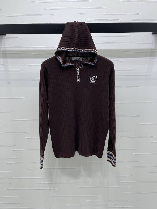 New Arrival! High-Quality Original Loew*2025 Autumn/Winter Collection! Hooded Kn