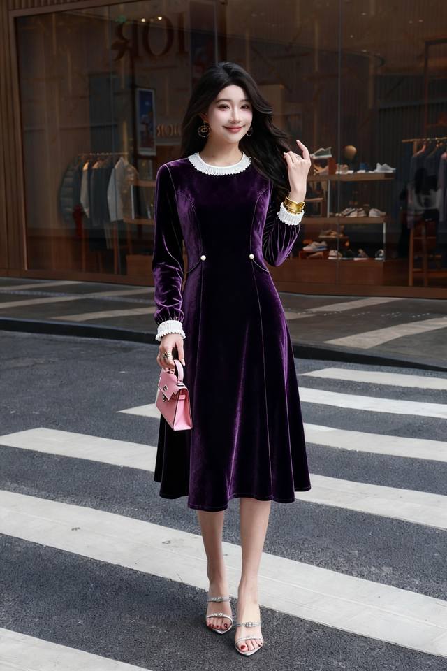Dress, 2025 Early Autumn New Arrival, Elegant Long Sleeves, Gentle and Charming,