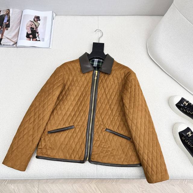 Luxury Vintage Style Ce 25Ss Autumn/Winter New Arrival Diamond Quilted Fleece Co