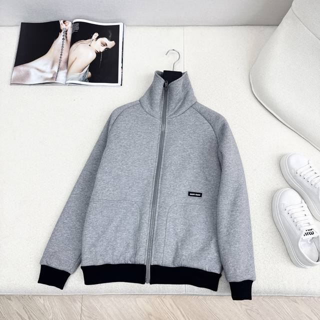 Miu 25Ss Autumn/Winter Newest Eco-Friendly Lambswool Casual Jacket. Custom fabri