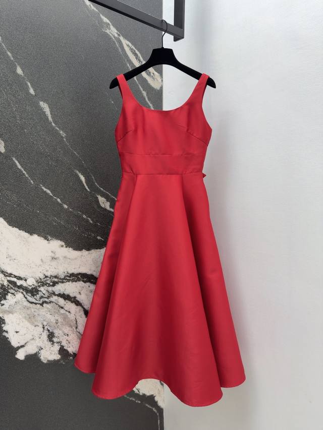 Cd 25Ss Autumn/Winter New Arrival Hepburn Style Back Bow Sleeveless Mini Dress.