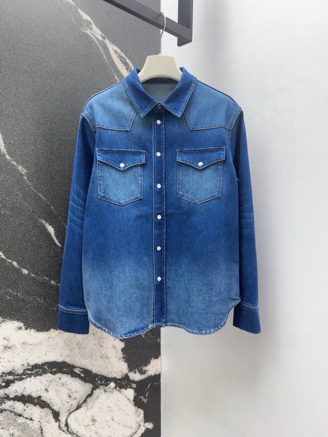 Shirt and Skirt RL 25Ss Early Autumn New Arrival High-Value Retro Denim Set Doub