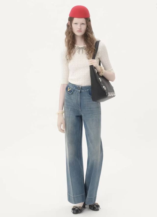 Valentin*O New high-end custom double-washed soft denim fabric, classic V-shaped