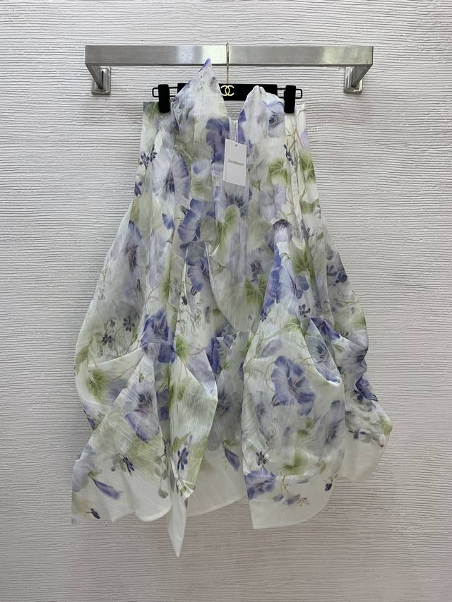 Zimmerma*N, an Australian brand, high-end custom-made draped, layered petal-patt