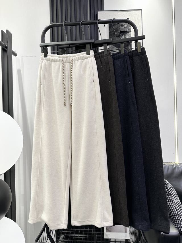 Acne Studio* Hot Selling Item! Thick Wide-Leg Pants with Embroidered Front Pocke