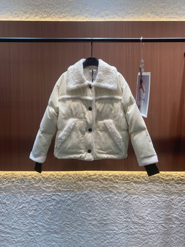 Moncler 2025 Autumn/Winter New Corduroy and Lambswool Down Jacket. Filled with 9