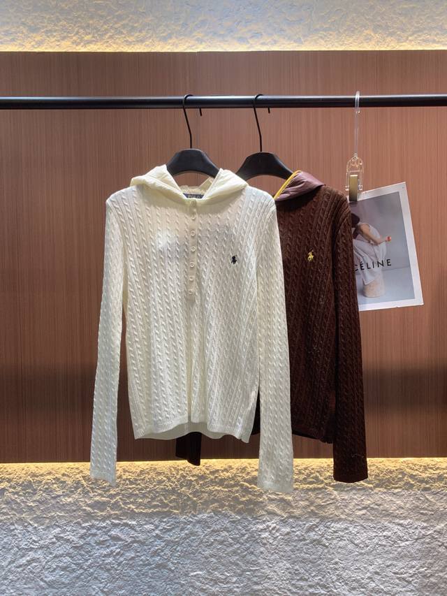 Polo 2025 Fall/Winter New Arrival. 70% wool blend, cable knit texture is delicat