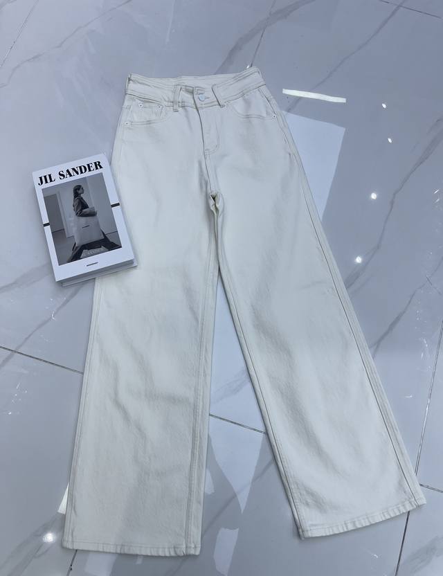 Detailed Real Shot Al* New Wide-Waisted Straight Leg Pants A must-have item for