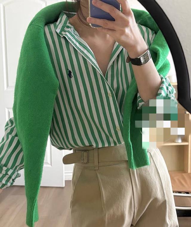 Ralph Lauren shirt with pony embroidery, available in three colors and sizes (S,