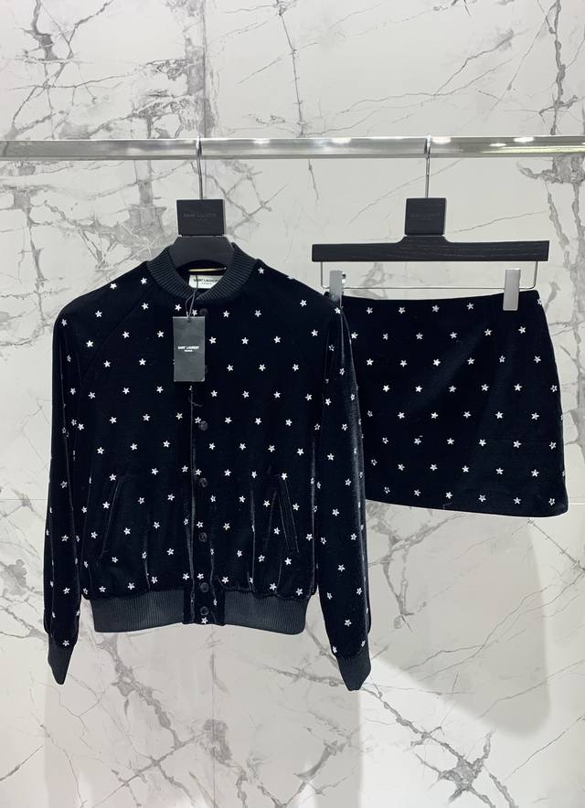 Heavy-duty velvet star jacket, heavy-duty beaded embroidery series, understated