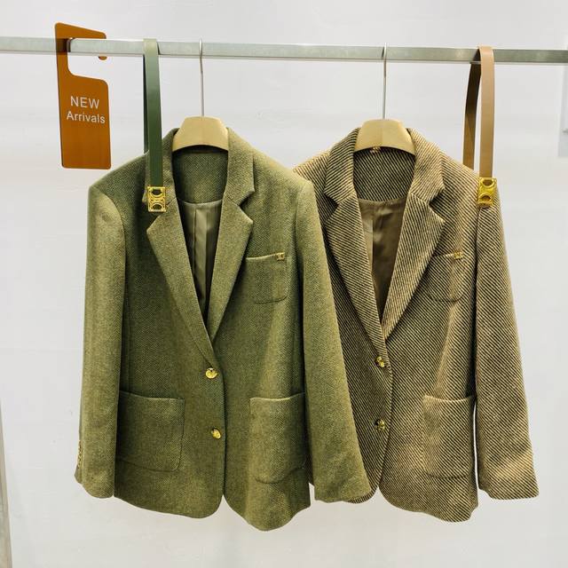 New Maillard Color Scheme Stylish and Youthful Wool Blazer Top Smlxl Ddd