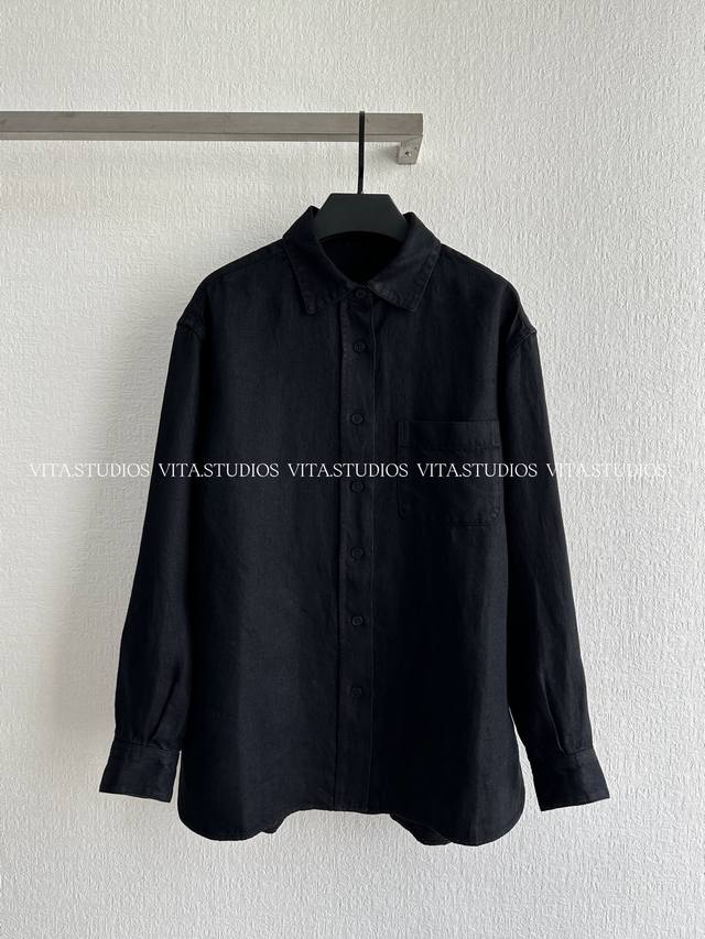 New Arrival Pre-sale Top-quality Nesson linen shirt with an architectural feel M