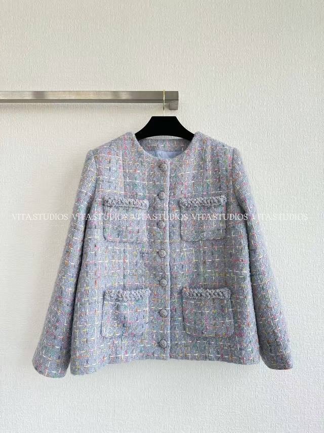 Hot Selling In Stock Four-Pocket Coarse Wool Coat Made of a wool and polyester b