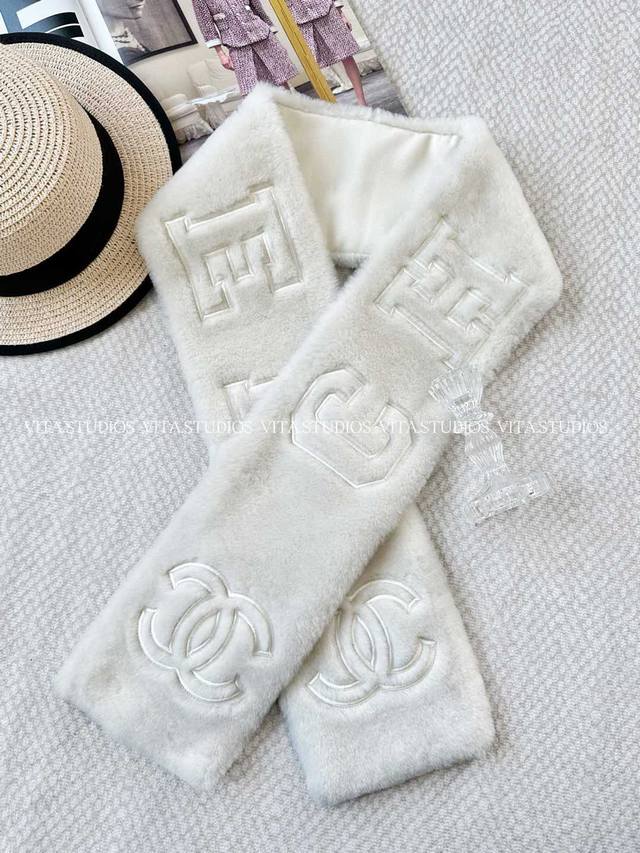 Hot Selling Item, In Stock, Letter Embroidered Scarf, Australian Wool, Colors: B