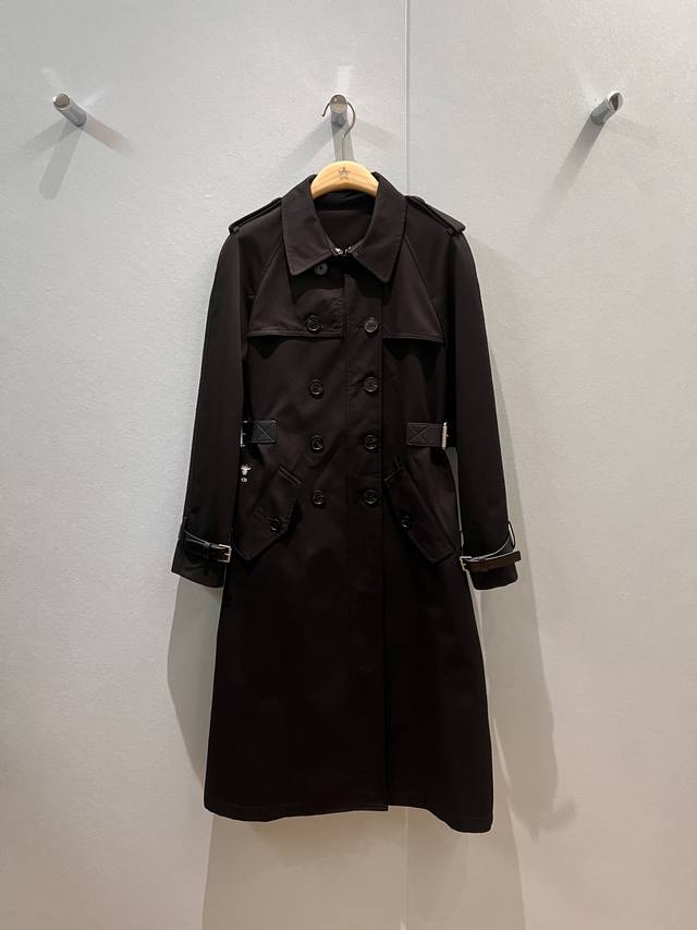 New Arrival Recommendation: Double-breasted Long Trench Coat with Epaulettes and