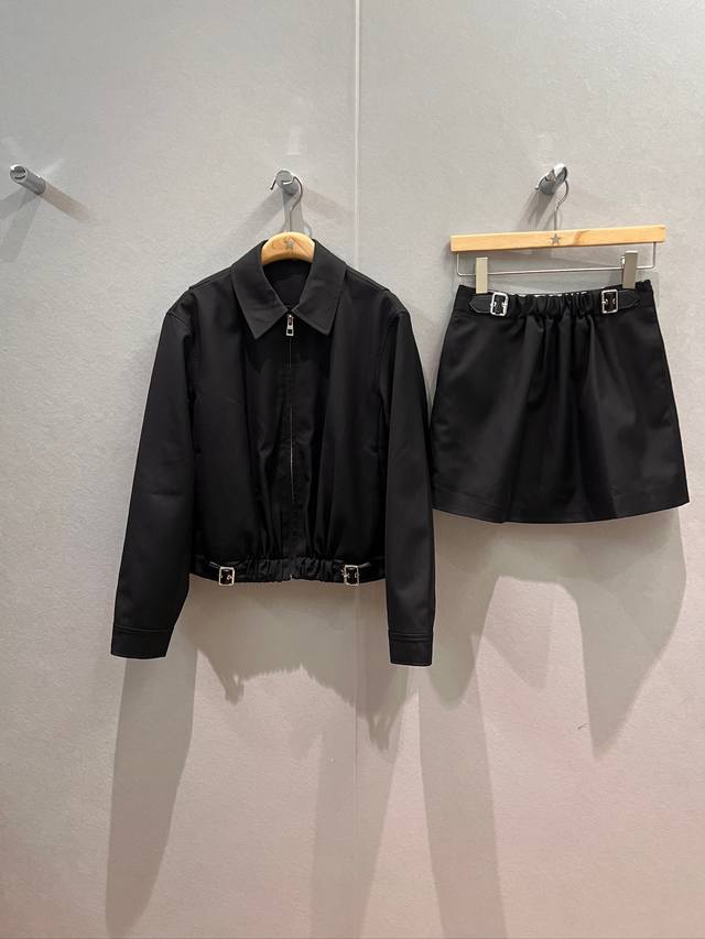 New Loewe Belt Buckle Series, Adjustable Elastic Hem, Lapel Loose Fit Jacket, St