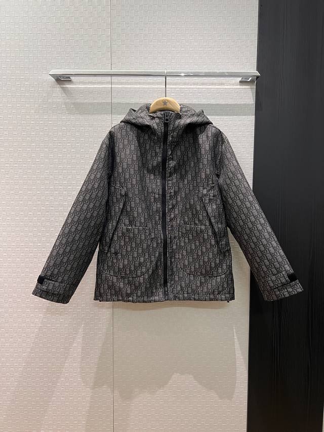 New Arrival Recommendation: Grey Monogram Logo Jacquard Hooded Jacket (Non-remov