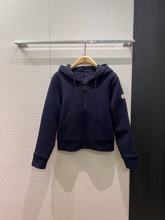 New style Moncler classic sleeve patch hooded sweatshirt jacket, air cotton, cas