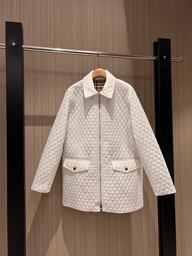 Autumn/Winter Recommendation: Quilted Diamond Collar Cotton Jacket, Mid-Length,