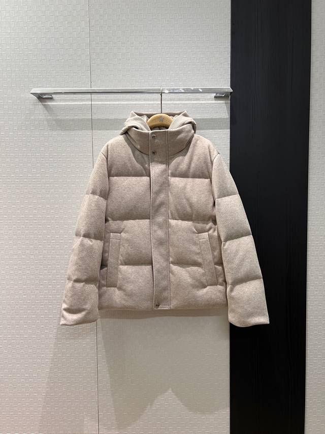 New Lp Cable Knit Hooded Stand Collar Wool Loose Down Jacket/Puff Coat with Deta