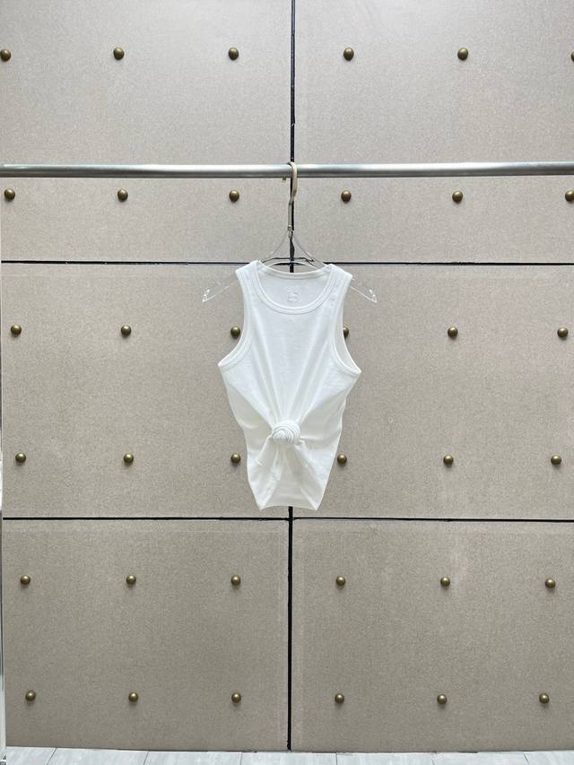 Magda knotted ribbed vest! Cotton, two colors, S, M, L, Ddd