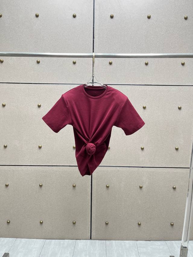 Magda knotted ribbed T-shirt! New cotton color, S/ml, Ddd