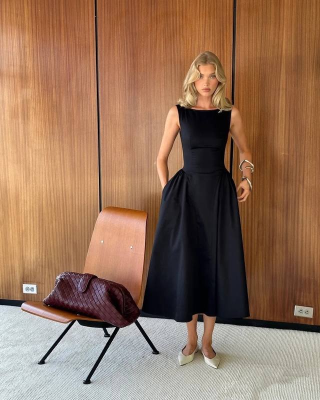 Minimalist belted dress! Cotton, two colors, S, M, L, D.