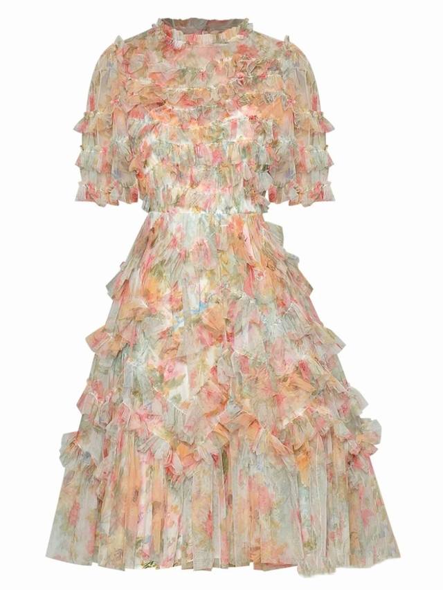 Floral Fairy Heavy Print Dress! Sizes: Sml, Ddd