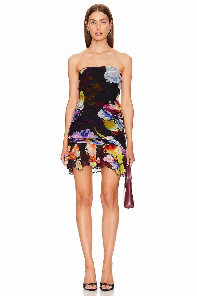 Printed ruffled dress! Chiffon fabric, Sizes S, M, D, D