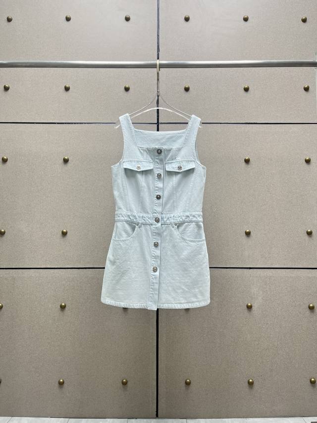 Washed denim dress! Cotton S/ml Ddd