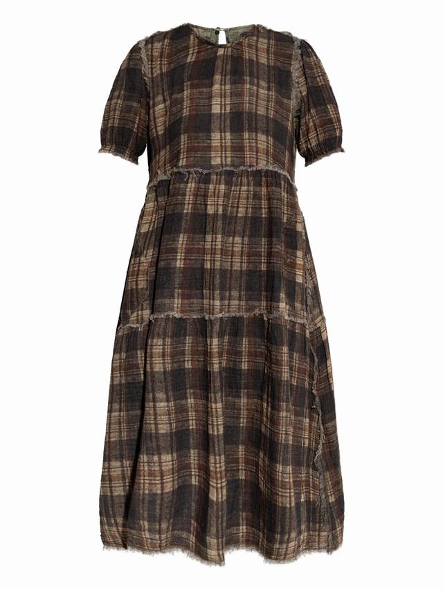 Reversible loose-fitting printed dress! Cotton S/ml Ddd