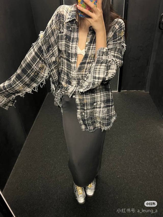 Washed frilly printed shirt! Soft gauze cotton, S/ml, Ddd