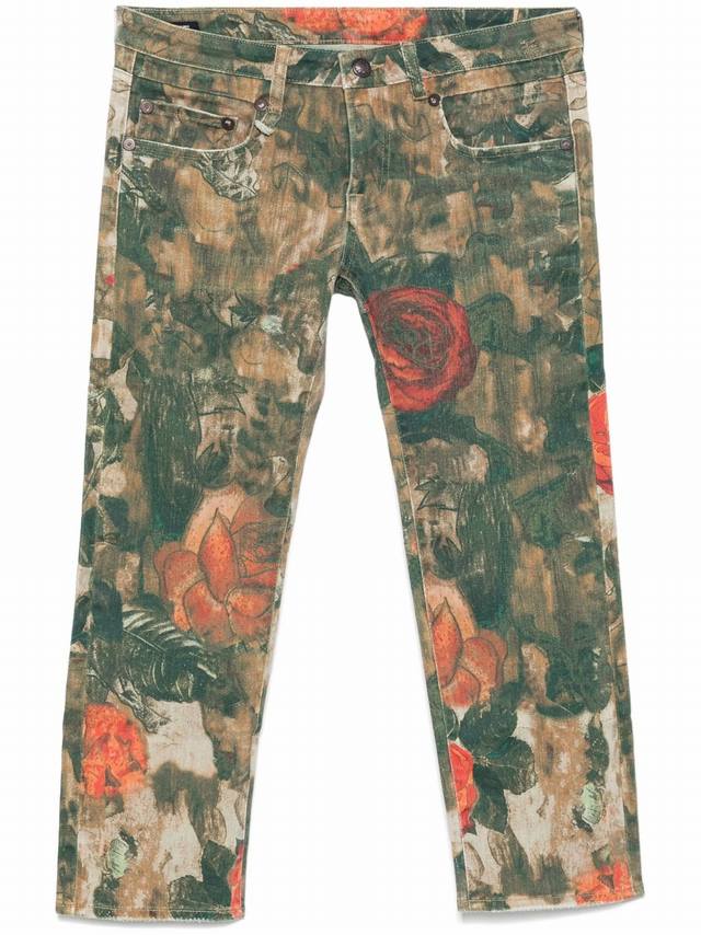 13 Printed Washed Jeans! Cotton Sml Ddd
