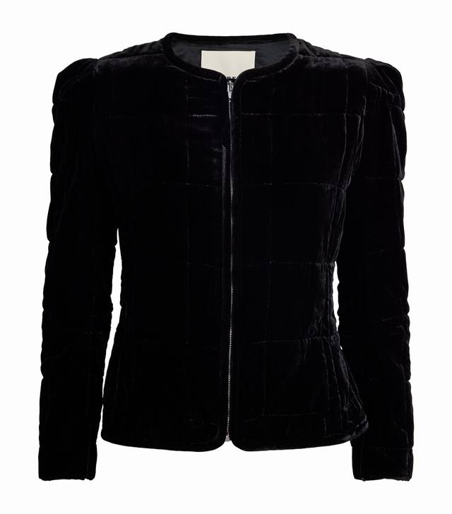 Velvet Quilted Jacket! Available in two colors: Small, Medium, Large, Small.