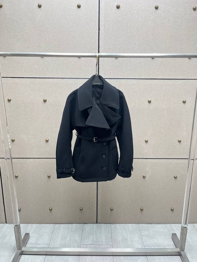 Cocoon-shaped trench coat with lapel! Sml Ddd