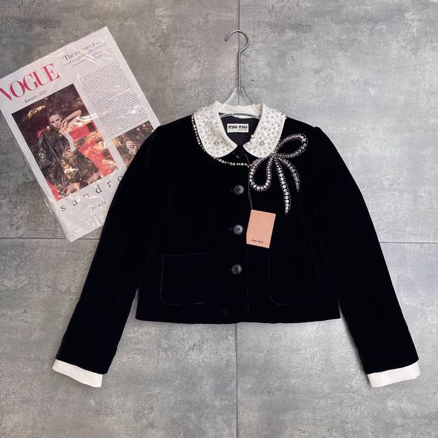 Restocked Hot-selling velvet jacket, celebrity style, M*Umiu 2025 Autumn/Winter